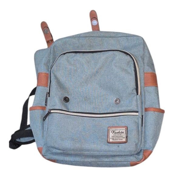 Feskin Blue Professional Laptop Backpack with USB Port - Picture 2 of 4